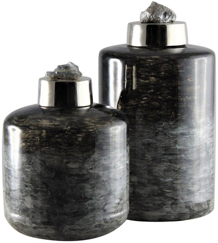 Crestview Collection CVDEN031 Alban 11 X 7 inch Decorative Containers, Set of 2