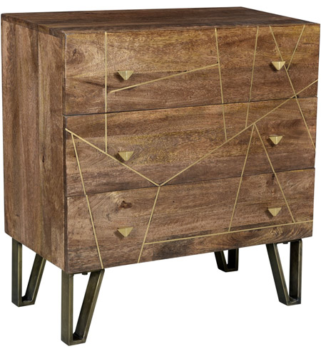 Crestview Collection CVFNR685 Bengal Manor Brass Chest