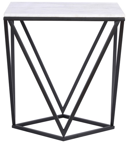 Crestview Collection CVFNR929 Baxter 22 X 20 inch Black and White End Table