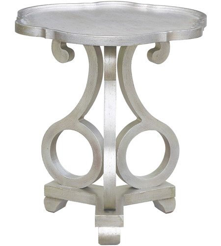Crestview Collection CVFZR1770 Adriana 27 X 26 inch Brushed Silver Side Table