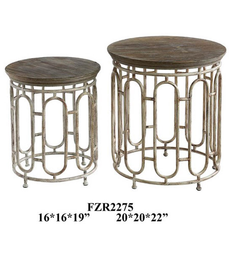 Crestview Collection CVFZR2275 Allyson 22 X 20 inch Side Tables, Set of 2 
