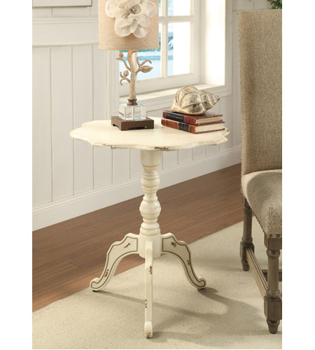 Crestview Collection CVFZR786 Ashleigh 27 X 24 inch White Accent Table