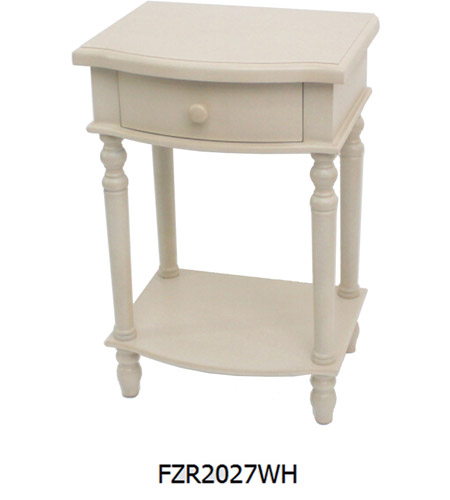 Crestview Collection FZR2027WH Element White End Table photo