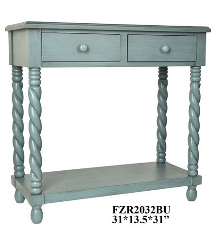Crestview Collection FZR2032BU Element 32 X 14 inch Blue Console Table