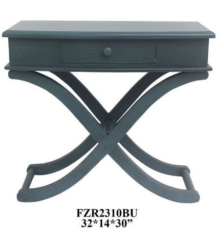 Crestview Collection FZR2310BU Element 32 X 30 inch Blue Accent Table