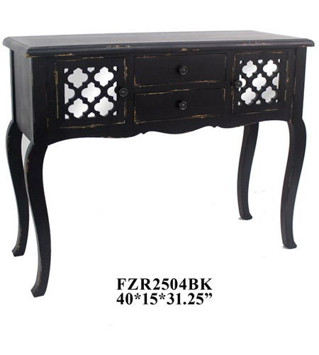 Crestview Collection FZR2504BK Element 40 X 15 inch Black Console Table