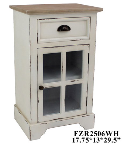 Crestview Collection FZR2506WH Element White Cabinet
