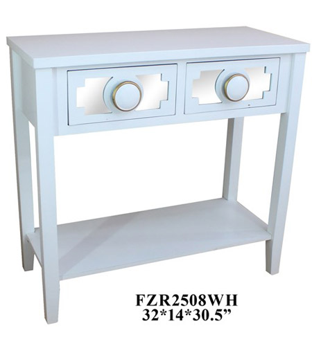 Crestview Collection FZR2508WH Element 32 X 14 inch White Console Table photo