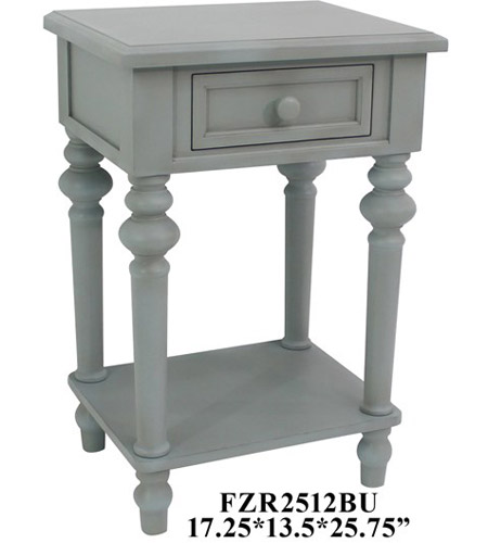 Crestview Collection Fzr2512bu Element 26 X 17 Inch Blue Side Table