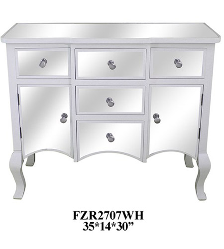 Crestview Collection FZR2707WH Element White Cabinet