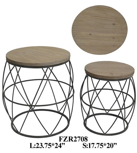 Crestview Collection FZR2708 Element Stools, Set of 2