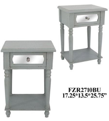 Crestview Collection FZR2710BU Element 26 X 17 inch Blue Side Table