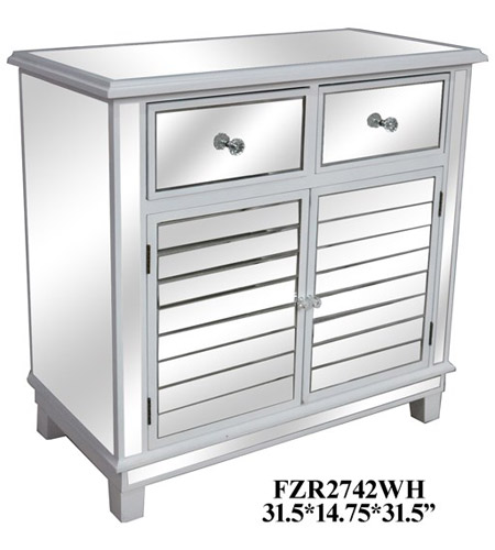 Crestview Collection FZR2742WH Element White Cabinet