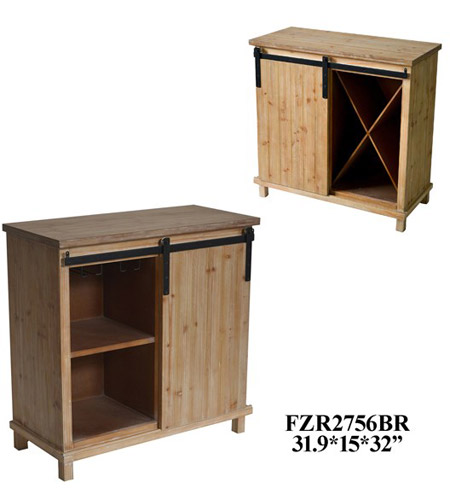 Crestview Collection FZR2756BR Element Wood Tones Cabinet