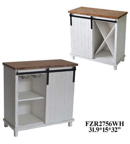 Crestview Collection FZR2756WH Element White Cabinet
