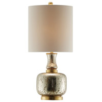 Crestview Collection CVABS1643 Harper 30 inch 150 watt Mercury and Gold Leaf Table Lamp Portable Light  thumb