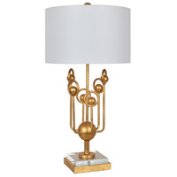 Crestview Collection CVAER1213 Crestview 32 inch 150.00 watt Gold Leaf Table Lamp Portable Light thumb