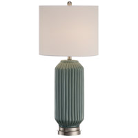 Crestview Collection CVAP1958 Paige 32 inch 100.00 watt Blue and Gray with Brushed Nickel Table Lamp Portable Light thumb
