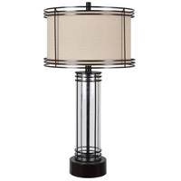 Crestview Collection CVAZER056 Aspen 34 inch 150.00 watt Polished Bronze and Natural Glass Table Lamp Portable Light photo thumbnail