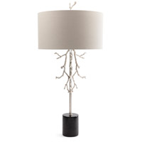 Crestview Collection CVAZMB006 Rowan 37 inch 150.00 watt Gilded Silver and Black Table Lamp Portable Light thumb