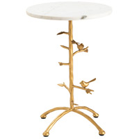Crestview Collection CVFNR834 Tweety Bird 23 X 16 inch White and Gold Side Table thumb
