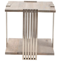 Crestview Collection CVFNR863 Pleasant Hill 25 X 24 inch Medium Gray and Silver End Table thumb