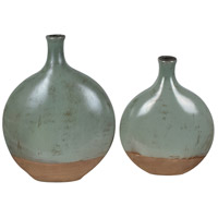 Crestview Collection CVVZSA010 Dunleaf 16 X 5 inch Oval Vases, Set of 2 photo thumbnail