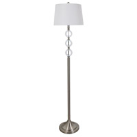 Crestview Collection EVAER1506BN Amelia 62 inch 150.00 watt Polished Silver and Natural Floor Lamp Portable Light thumb