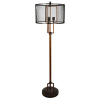 Crestview Collection CVAER936 Winchester 62 inch 60 watt Metal Copper and Iron Floor Lamp Portable Light thumb