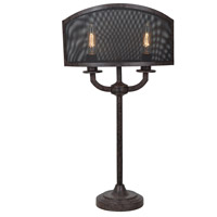Crestview Collection CVAER949 Brooks 30 inch 60 watt Rusted Table Lamp Portable Light thumb