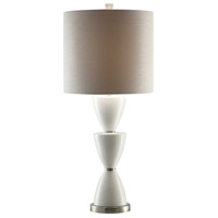 Crestview Collection CVAP1870 Morison 39 inch 150 watt White and Brushed Nickel Table Lamp Portable Light thumb