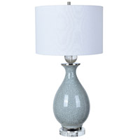 Crestview Collection CVAP2012 Jarvis 32 inch 150 watt Blue Crackle and Crystal Table Lamp Portable Light photo thumbnail