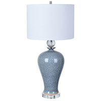 Crestview Collection CVAP2014 Ambient 31 inch 150 watt Blue and Crystal Table Lamp Portable Light photo thumbnail