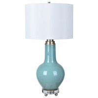 Crestview Collection CVAP2027 Penta 32 inch 150 watt Turquoise and Silver Table Lamp Portable Light thumb