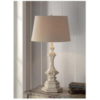 Crestview Collection CVAUP739 Wooden Column 34 inch 150 watt White Wash Table Lamp Portable Light thumb