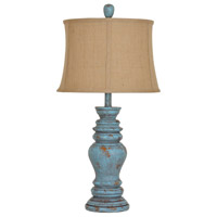 Crestview Collection CVAVP430 Barclay 30 inch 150 watt Antique Turquoise Table Lamp Portable Light thumb