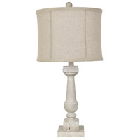 Crestview Collection CVAVP861 Pearson 25 inch 150 watt White Washed Table Lamp Portable Light thumb