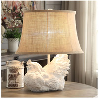 Crestview Collection CVAVP894 Rooster 21 inch 100 watt White Washed Table Lamp Portable Light thumb