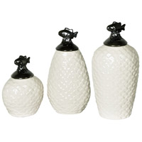 Crestview Collection CVDEP782 Fish Decorative Containers, Set of 3 thumb