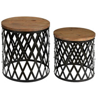 Crestview Collection CVFNR416 Bengal Manor 25 X 24 inch Wood Tones Side Tables, Set of 2 thumb