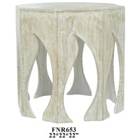 Crestview Collection CVFNR653 Bengal Manor 22 X 22 inch Burnished Brown and White Side Table thumb
