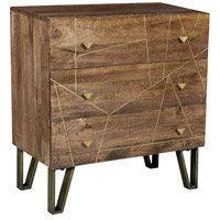 Crestview Collection CVFNR685 Bengal Manor Brass Chest thumb