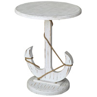 Crestview Collection CVFZR1527 Harbor 27 X 21 inch Distressed White End Table thumb