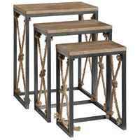 Crestview Collection CVFZR4083 Bar Harbor 26 X 20 inch Rustic Nested Tables, Set of 3 thumb