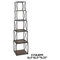Crestview Collection CVFZR4099 Franklin 72 X 17 X 17 inch Etagere thumb