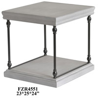 Crestview Collection CVFZR4551 Hanover 25 X 24 inch White End Table thumb