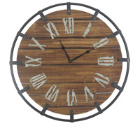 Crestview Collection CVTCK1165 Round The Clock 1 inch Wall Clock photo thumbnail