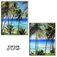 Crestview Collection CVTOP2458 Tropical Wall Art, Set of 2 thumb