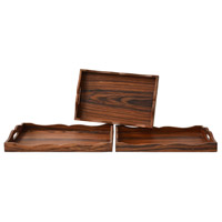 Crestview Collection CVTRA381 Crestview Wooden Trays, Set of 3 thumb