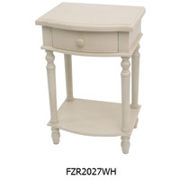 Crestview Collection FZR2027WH Element White End Table photo thumbnail